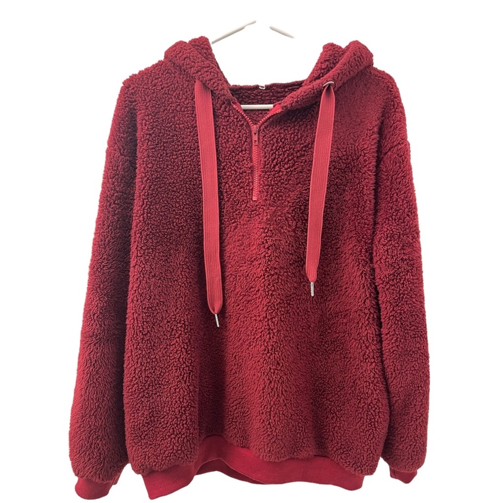 Women’s Red Sherpa pullover